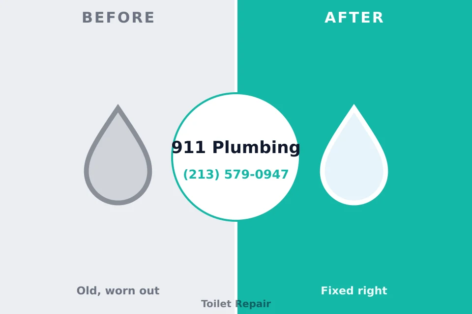 Before and after: plumbing repair New London, TX
